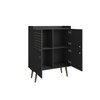 Manhattan Comfort Bogart Accent Cabinet in Black and Nature 255BMC8